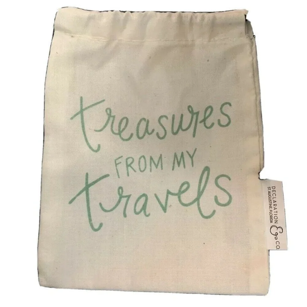 Treasures From My Travels Small Canvas Drawstring Gift Bag St Augustine FL